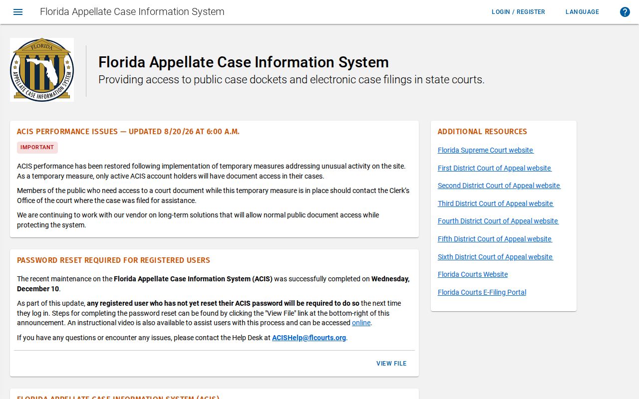 Osceola County resident lookup using Florida appellate case search