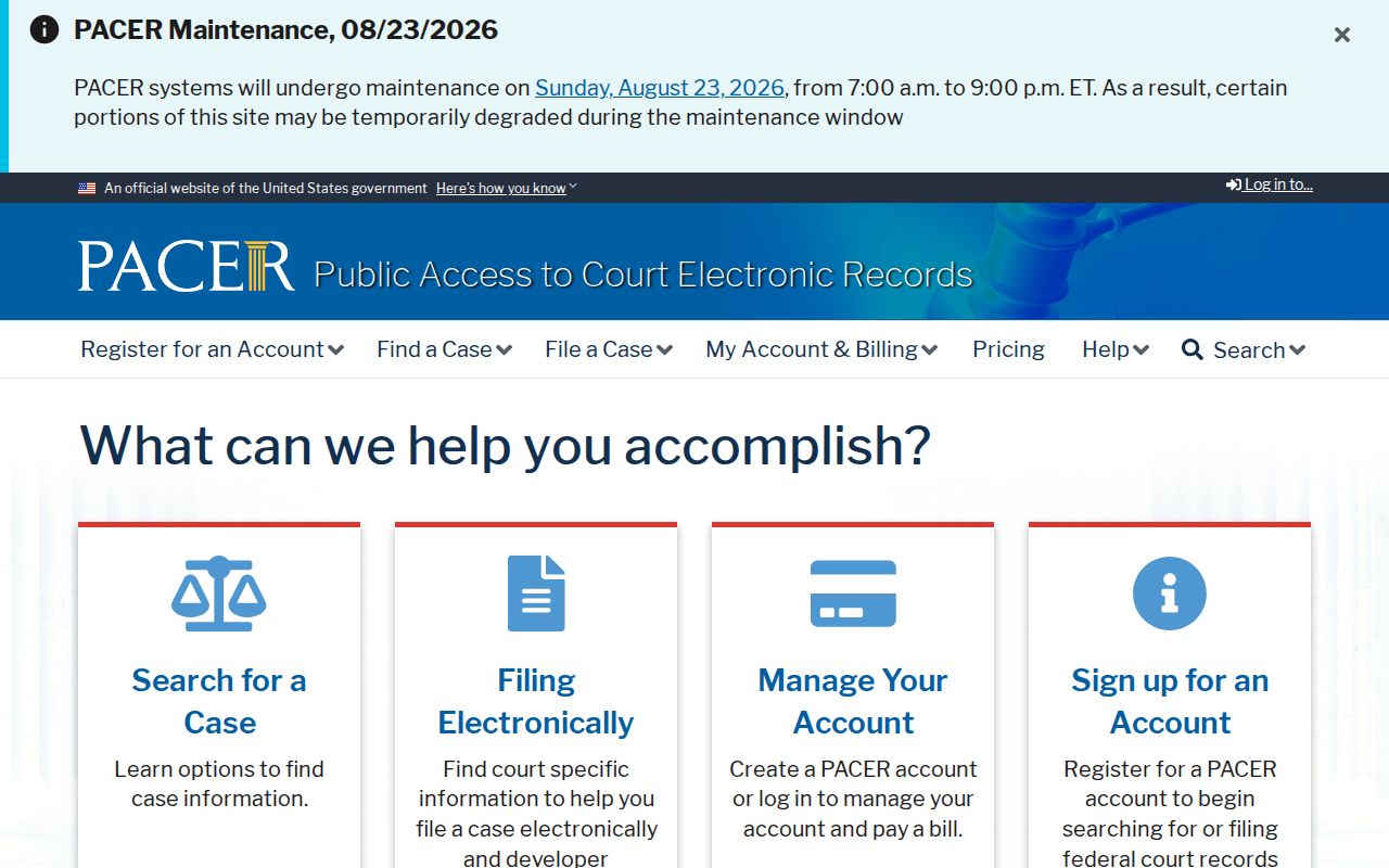 Osceola County resident lookup through federal PACER records
