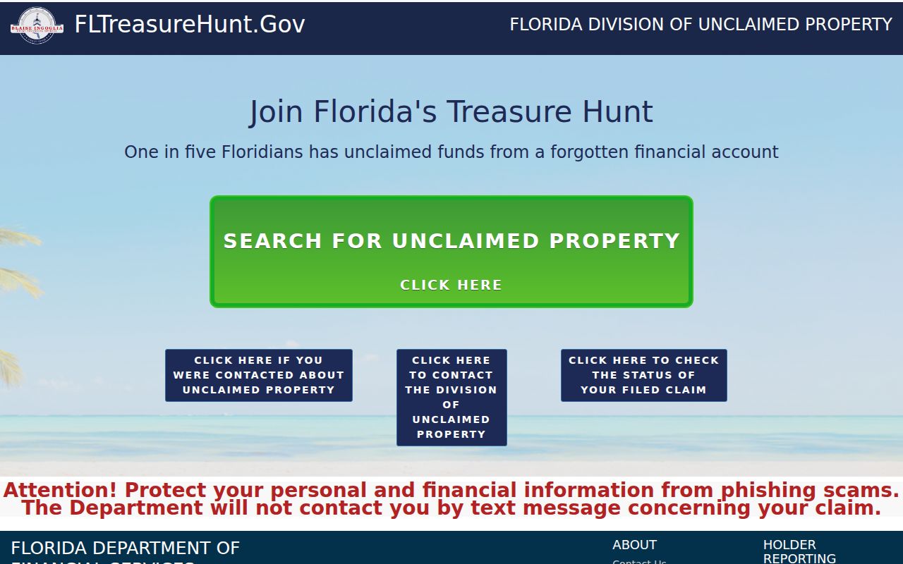 Osceola County resident lookup through Florida unclaimed property