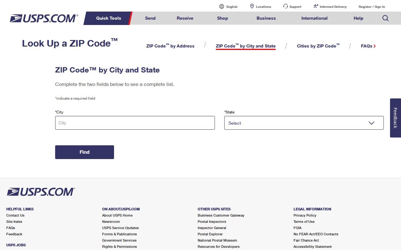 USPS ZIP Code Lookup used to verify Osceola County mailing geography